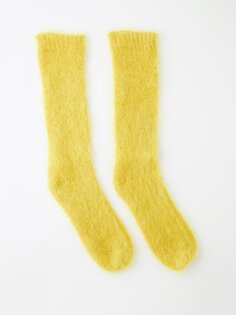 Волосатые носки из мохера Raey, желтый