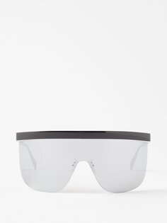 Массивные солнцезащитные очки-щитки Celine Eyewear, черный