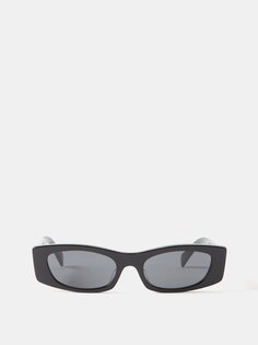 Яркие прямоугольные солнцезащитные очки из ацетата Celine Eyewear, черный