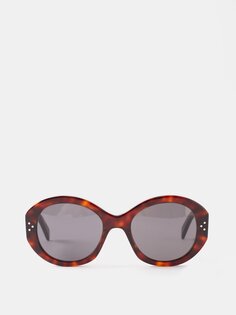 Круглые солнцезащитные очки из ацетата Celine Eyewear, коричневый