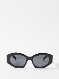 Солнцезащитные очки triomphe овальной формы из ацетата Celine Eyewear, черный