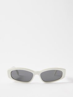 Овальные солнцезащитные очки из ацетата Celine Eyewear, белый