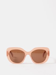 Солнцезащитные очки triomphe оверсайз из ацетата Celine Eyewear, розовый