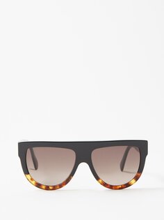 Солнцезащитные очки в d-образной оправе из ацетата Celine Eyewear, черный