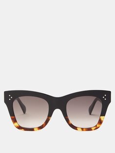 Квадратные солнцезащитные очки из ацетата с градиентом Celine Eyewear, черный