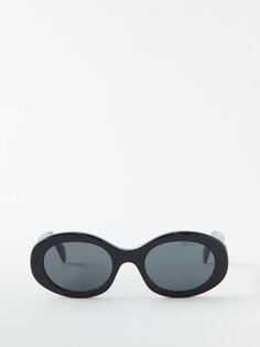 Овальные солнцезащитные очки из ацетата Celine Eyewear, черный