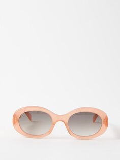 Солнцезащитные очки triomphe овальной формы из ацетата Celine Eyewear, оранжевый