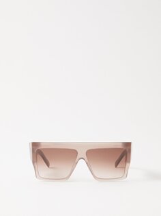Солнцезащитные очки с плоским верхом из ацетата Celine Eyewear, коричневый