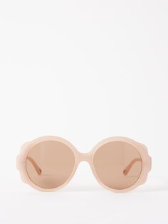 Солнцезащитные очки mirtha круглой формы из переработанного пластика Chloé, бежевый Chloe