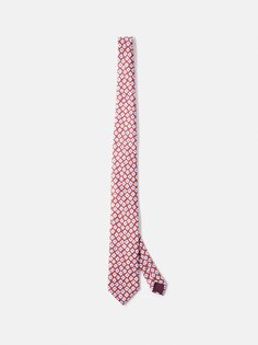 Шелковый галстук с квадратным принтом Charvet, красный