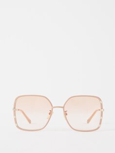 Солнцезащитные очки celeste в массивной квадратной металлической оправе Chloé, розовый Chloe