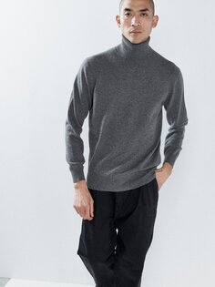 Кашемировый свитер с высоким воротником Raey, серый