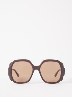 Солнцезащитные очки mirtha круглой формы из переработанного пластика Chloé, коричневый Chloe