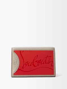 Кожаный картхолдер sifnos с тисненым логотипом Christian Louboutin, красный