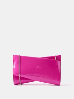 Лакированная сумка-клатч loubitwist Christian Louboutin, розовый