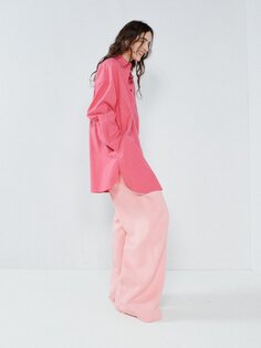 Платье-рубашка оверсайз из лиоцелла Raey, розовый