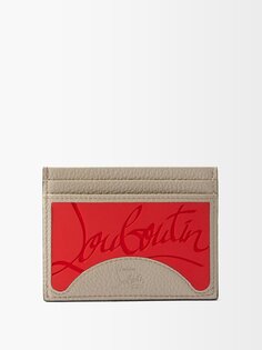 Кожаный картхолдер kios с тисненым логотипом Christian Louboutin, красный