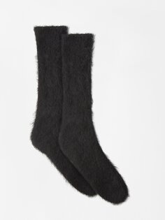Волосатые носки из мохера Raey, черный