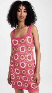 Платье мини MINKPINK Harlow Crochet, разноцветный