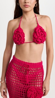 Топ Elexiay Dara Crochet, розовый