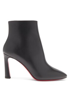 Кожаные ботильоны eleonor 85 Christian Louboutin, черный