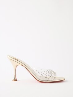 Мюли degramule 85 из пвх и кожи Christian Louboutin, прозрачный