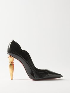 Лакированные туфли lipchick 100 Christian Louboutin, черный