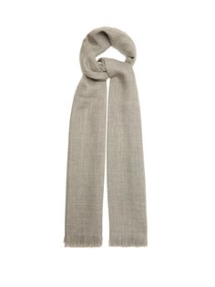 Тонкий шарф из альпаки Raey, серый