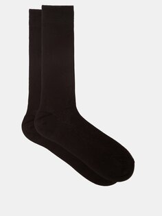 Ребристые шелковые носки Raey, черный