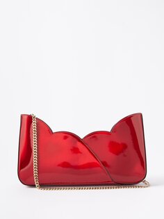 Лакированная сумка на плечо hot chick Christian Louboutin, красный