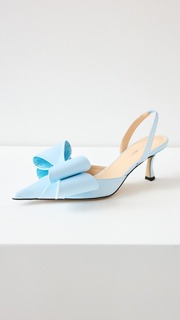 Туфли MACH &amp; MACH Le Cadeau Sky Blue Satin Slingbacks, синий