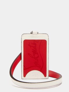 Кожаный картхолдер miloucah с металлической пластинкой-логотипом Christian Louboutin, красный