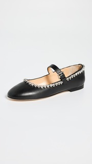 Балетки MACH &amp; MACH Audrey Black Leather Round Toe Ballerina, черный