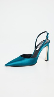 Туфли Victoria Beckham Pointy Toe Slingback 100мм, синий