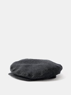 Плоская кепка из смесового твида Ralph Lauren, серый