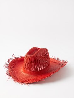 Соломенная шляпа в стиле вестерн с вентиляцией и бахромой CLYDE (Clyde), красный
