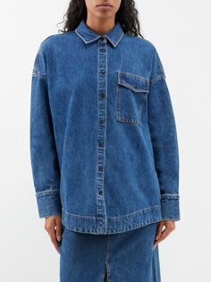 Джинсовая рубашка с карманами на клапанах CO, синий