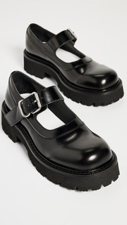 Балетки MM6 Maison Margiela Side Court Shoes, черный