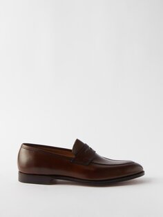 Кожаные лоферы sydney Crockett &amp; Jones, коричневый