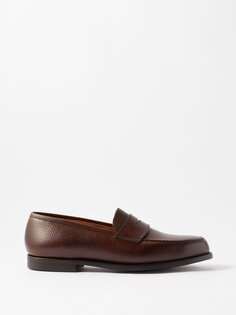 Пенни-лоферы boston из зерненой кожи Crockett &amp; Jones, коричневый