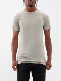 Удлиненная футболка из джерси Rick Owens, серый