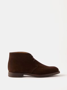 Замшевые ботинки chukka chiltern Crockett &amp; Jones, коричневый