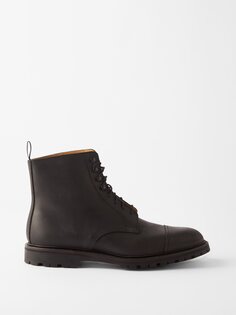 Ботинки дерби coniston из грубой замши Crockett &amp; Jones, черный