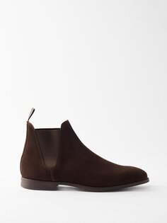 Замшевые ботинки челси Crockett &amp; Jones, коричневый