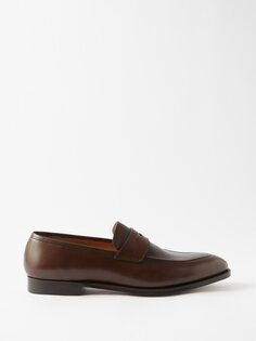 Кожаные лоферы sydney Crockett &amp; Jones, коричневый