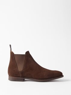 Замшевые ботинки челси Crockett &amp; Jones, коричневый