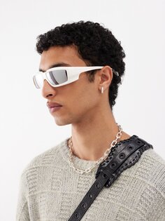 Солнцезащитные очки rick прямоугольной формы из ацетата Rick Owens, белый