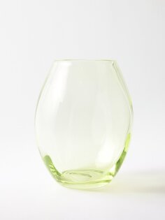 Запутанная стеклянная ваза Rira Objects, зеленый