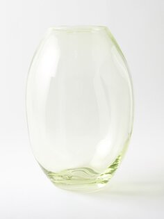 Запутанная стеклянная ваза Rira Objects, зеленый