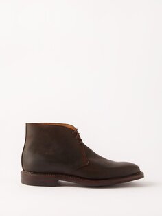 Ботинки molton из нубука чукка Crockett &amp; Jones, коричневый
